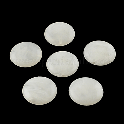 Perles acryliques rondes d'imitation pierre précieuse, blanc, 22x8.5mm, Trou: 2mm
