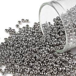 TOHO Round Seed Beads, Japanese Seed Beads, (713) Olympic Silver Metallic, 11/0, 2.2mm, Hole: 0.8mm, about 1110pcs/10g