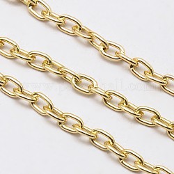 Алюминиевых кабелей цепи, несварные, овальные, без свинца и без никеля , золотые, 5.8x3.8x1 мм