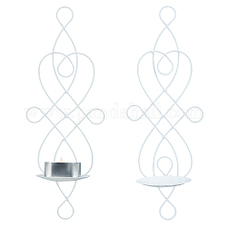 Железный подвесной подсвечник, идеальное украшение для домашней вечеринки, полый, белые, 14.5x10.5x35 см