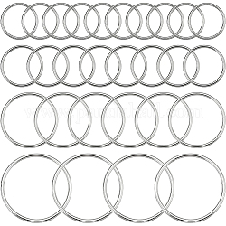 Benecreat 28 pz 4 anelli di collegamento in lega di stile, anello rotondo, per girocollo punk gotico, realizzazione di giarrettiere, platino, 29~55.5x2~3mm, diametro interno: 25~49.5mm