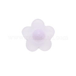 つや消し樹脂カボション  女性のためのネイルアートデコレーションアクセサリー  花  ライトグレー  16.5x17x9.5mm  穴：2.5mm