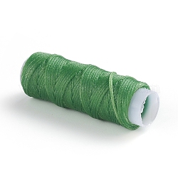 Вощеный шнур полиэстера, для изготовления ювелирных изделий, зелёные, 0.8 мм, около 30 м / рулон