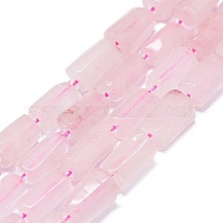 Natural Rose Quartz Beads Strands, Nuggets, 11~14x6~8mm, Hole: 0.9mm, about 28~32pcs/strand, 15.75''(40cm)