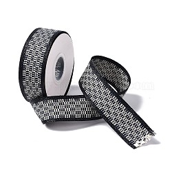 10 ярд плоской нейлоновой плетеной ленты, для изготовления ювелирных изделий DIY, чёрные, 1 дюйм (25 мм)