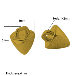 Tibetan Style Pendants,  Lead Free & Nickel Free, Cone/Spike, Antique Golden, 5x4x4mm, Hole: 1x2mm