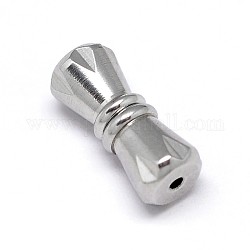 304 Stainless Steel Screw Clasps, Stainless Steel Color, 12x5mm, Hole: 1mm
