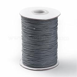 Koreanisch Gewachst Polyester-Schnur Wachsschnur Gewachste Kordel, dunkelgrau, 1 mm, ca. 85 Yards / Rolle