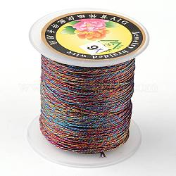 Round Metallic Thread, 12-Ply, Colorful, 1mm, about 54.68 yards(50m)/roll