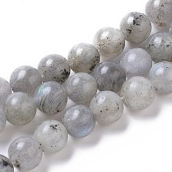 Chapelets de perles en labradorite naturelle , ronde, 6mm, Trou: 1.2mm, Environ 65 pcs/chapelet, 15.16 pouce (38.5 cm)