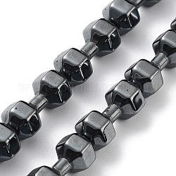Chapelets de perles hématite synthétique sans magnétique, haltère, 15x6x7.5mm, Trou: 1mm, Environ 26 pcs/chapelet, 15.55 pouce (39.5 cm)