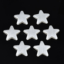 ABS Plastic Imitation Pearl Beads, Star, Creamy White, 21x21x5mm, Hole: 1.2mm, about 445pcs/500g