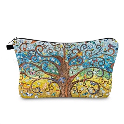Clutch-Taschen aus Stoff mit Baum-des-Leben-Muster, Geldbörse für Damen, Deep-Sky-blau, 220x132x40 mm