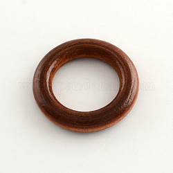 Wooden Linking Rings, Dyed, Lead Free, Saddle Brown, 45x8mm, Hole: 28mm
