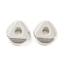 CCB perles en plastique, triangle, platine, 6x6x1.8mm, Trou: 1.4mm