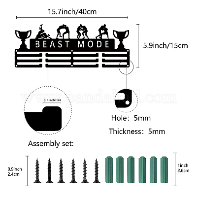 Support de mur d'affichage de support de cintre de médaille de fer de mode&nbsp;ODIS-WH0037-032-1