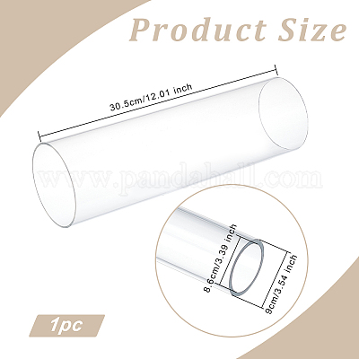 Olycraft 12x3.5 pouce acrylique tube rond clair rigide acrylique