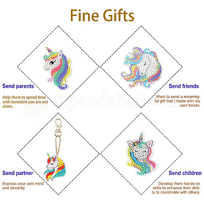 5d Diamonds Painting Kits Keychain For Kids Make Your Own Diamond