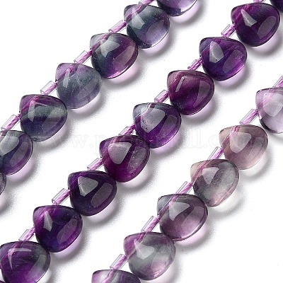 Mèches de perles de fluorite violet naturel&nbsp;G-NH0032-A02-02-1