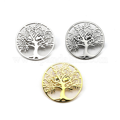 Broche Arbre De Vie En Spirale Magnétique - Argenté, Parfaite Pour Accessoiriser Une Veste Ou Un Manteau