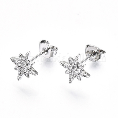 Nickel free cubic best sale zirconia stud earrings