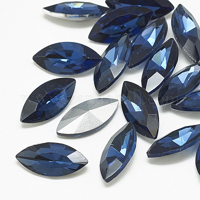 Torna a punta cabochon strass vetro&nbsp;RGLA-T083-7x15mm-13-1