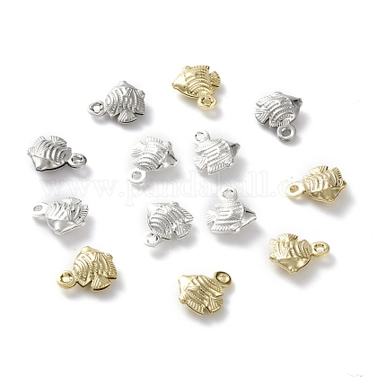 真鍮製チャーム 魚 ミックスカラー 9 5x8x3mm 穴 1mmの通販 Jp Pandahall Com