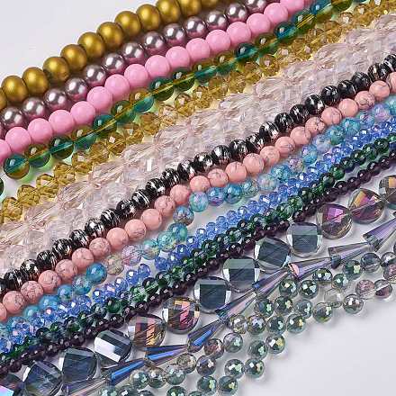 Glass Beads Strands GLAA-XCP0006-02-1