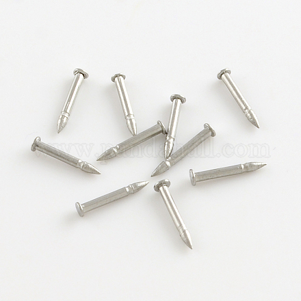 304 Stainless Steel Tie Tacks Lapel Pin Brooch Findings X-STAS-R065-48-1