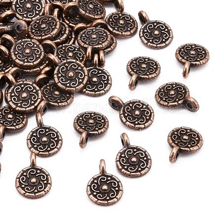 Tibetan Style Alloy Red Copper Metal Charms RLF0159Y-NF-1