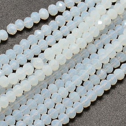 Faceted Rondelle Opalite Beads Strands EGLA-J134-4x3mm-D01-1