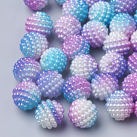 Perles acryliques de perles d'imitation OACR-T004-12mm-08-1