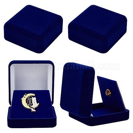 Бархатная упаковочная коробка для значков CON-WH0086-138B-1