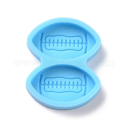 Moldes de silicona con adornos planos en forma de rugby DIY-L067-L03-1