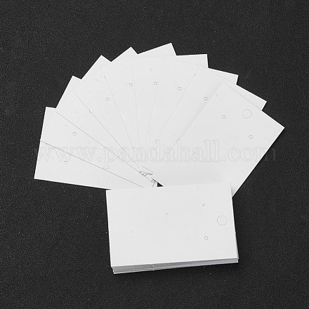 紙のピアスディスプレイカード  ペンダントやピアスに使用  ホワイト  80x50mm X-JPC043Y-01-1