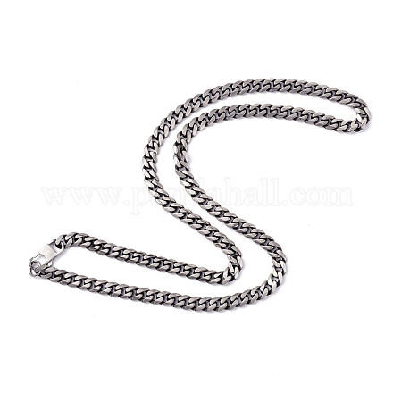 Мужские ожерелья-цепочки из нержавеющей стали 304 NJEW-I248-02MB-1