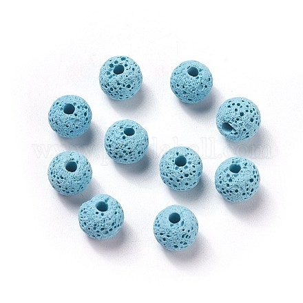 Unwaxed Natural Lava Rock Beads G-F325-8mm-A02-1