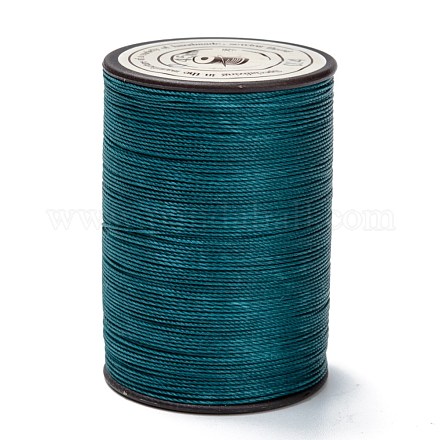 ラウンドワックスポリエステル糸ストリング  マイクロマクラメコード  ツイストコード  革縫い用  プルシアンブルー  0.45mm  約174.97ヤード（160m）/ロール YC-D004-02B-024-1