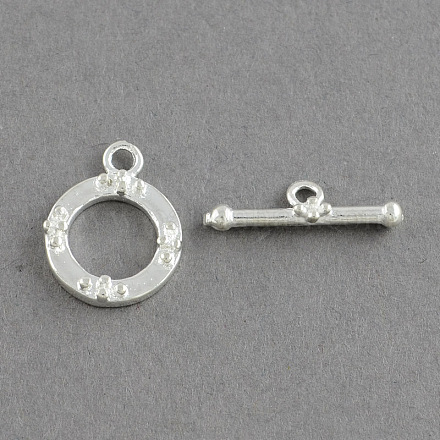 Ring Brass Toggle Clasps KK-S127-16-1