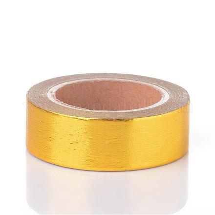DIYスクラップブック装飾紙テープ  マスキングテープ  ゴールド  15mm  10 m /ロール DIY-K001-D-01-1