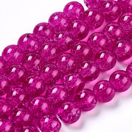 Crackle Glass Beads Strands CCG-Q001-8mm-A05-1