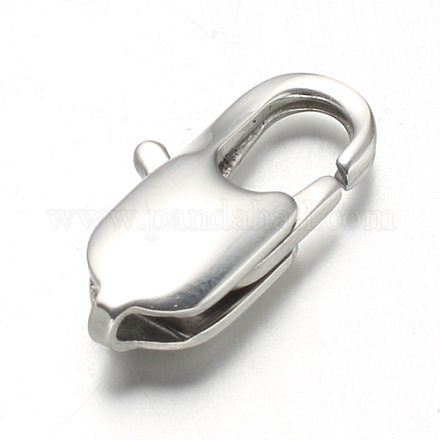 304 Stainless Steel Lobster Claw Clasps STAS-F094-05F-P-1
