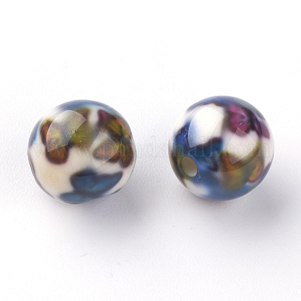 Perles en résine peintes par pulvérisation RESI-Q182-13-1
