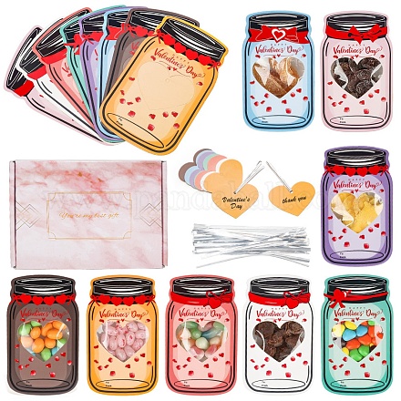 48Pcs DIY Valentine's Day Card Craft Kits PW-WG68080-01-1