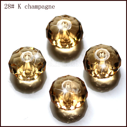 Imitation Austrian Crystal Beads SWAR-F068-6x8mm-28-1