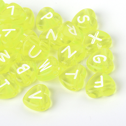 Perles de lettre acryliques transparentes TACR-UK0002-01C-1