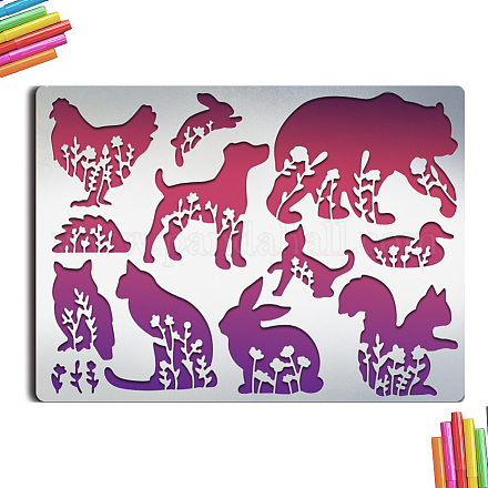 BBQ Daily Theme Stainless Steel Metal Stencils 