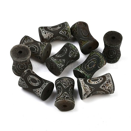 Tibetische Achat 3-Augen-Perlen G-U029-A01-1