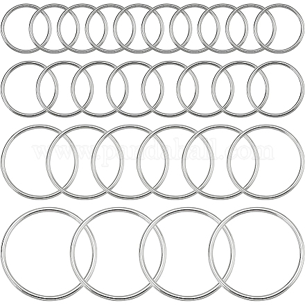 BENECREAT 28Pcs 4 Style Alloy Linking Rings FIND-BC0003-33-1