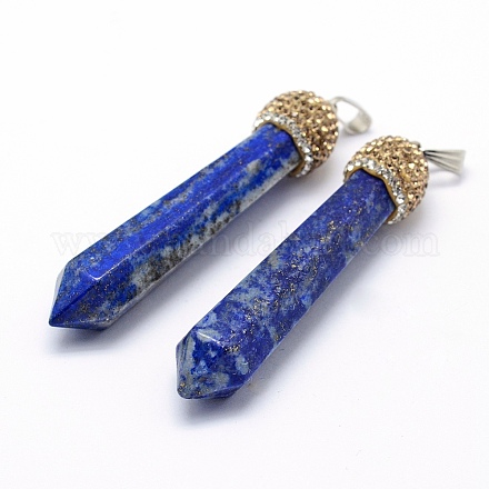 Natural Lapis Lazuli Pointed Pendants G-A172-04A-1
